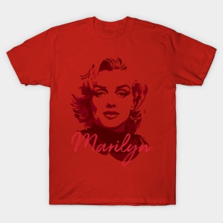 Marilyn Monroe Red Negative Space T-Shirt